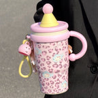 Vaso térmico con diseño de gato adorable para mujer