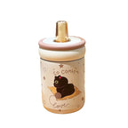 Vaso térmico con tapa abatible y diseño de gato