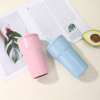 Vaso térmico unisex con tapa antipolvo y pajita