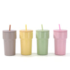 Vaso térmico unisex con tapa antipolvo y pajita