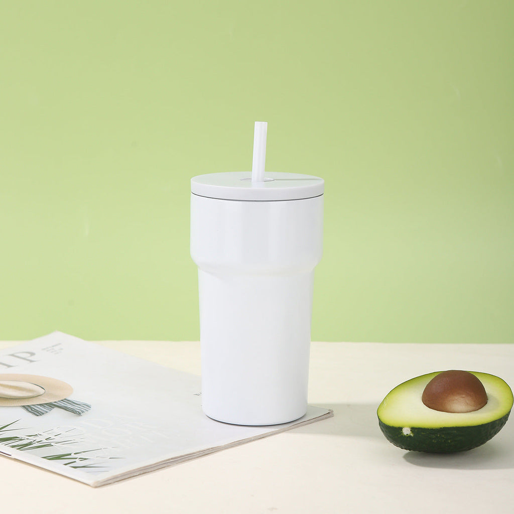 Vaso térmico unisex con tapa antipolvo y pajita