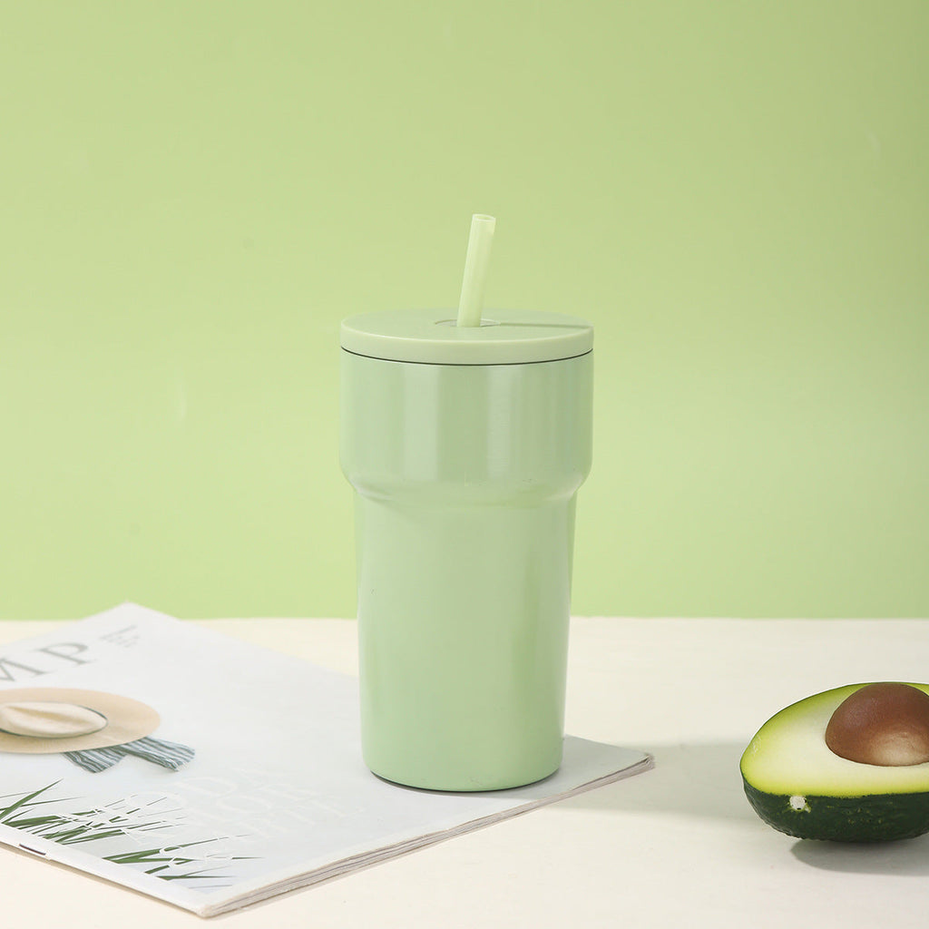 Vaso térmico unisex con tapa antipolvo y pajita