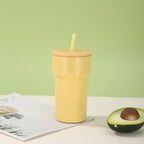 Vaso térmico unisex con tapa antipolvo y pajita