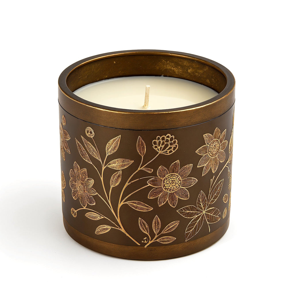 Vela de soja Patchouli Dream de ORNISHOP en tarro bronce