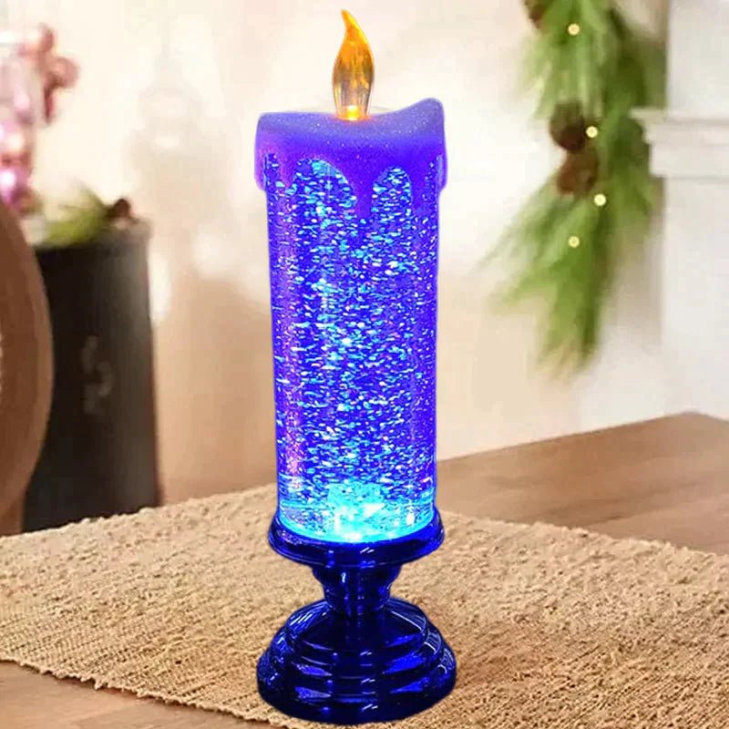 Vela LED elegante para noches de Navidad acogedoras
