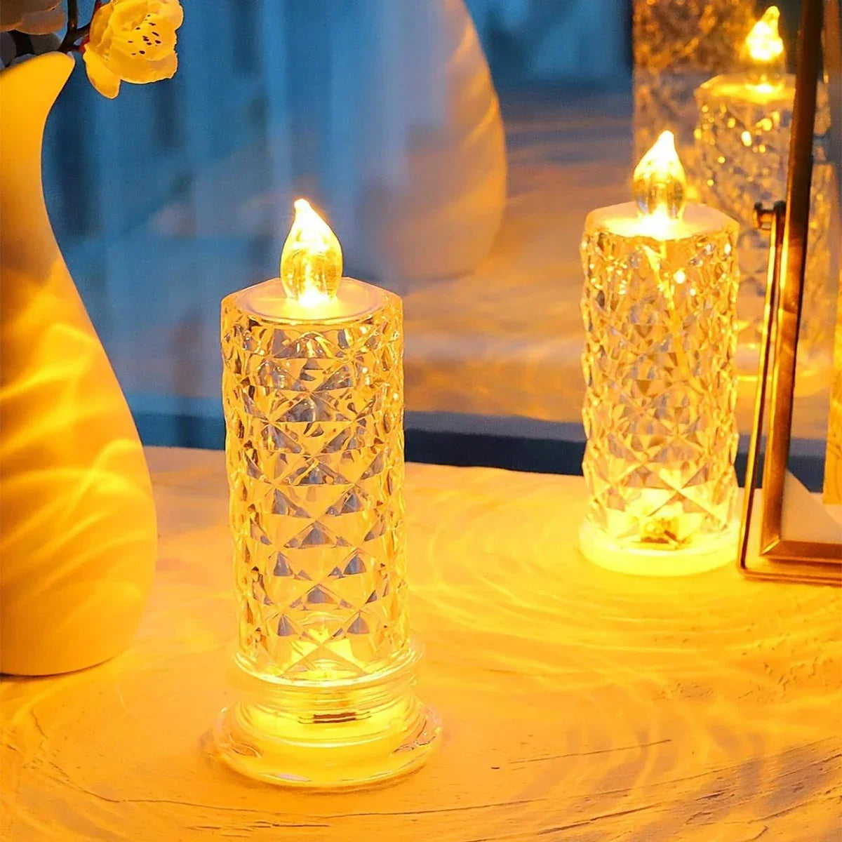 Vela LED LumaGlow con luz parpadeante