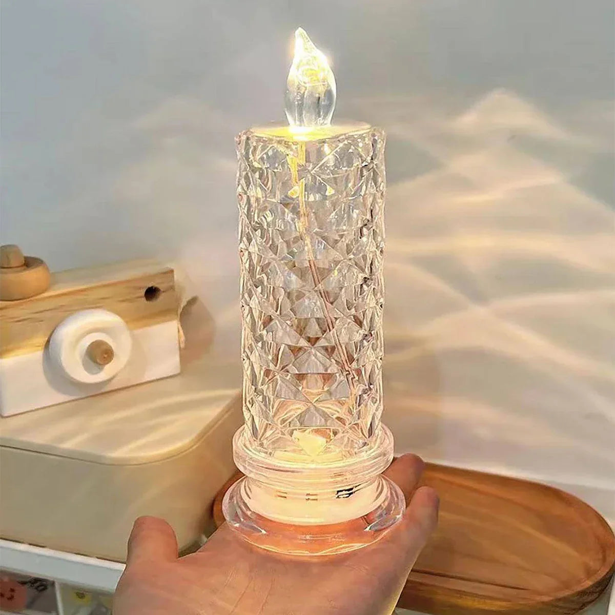 Vela LED LumaGlow con luz parpadeante