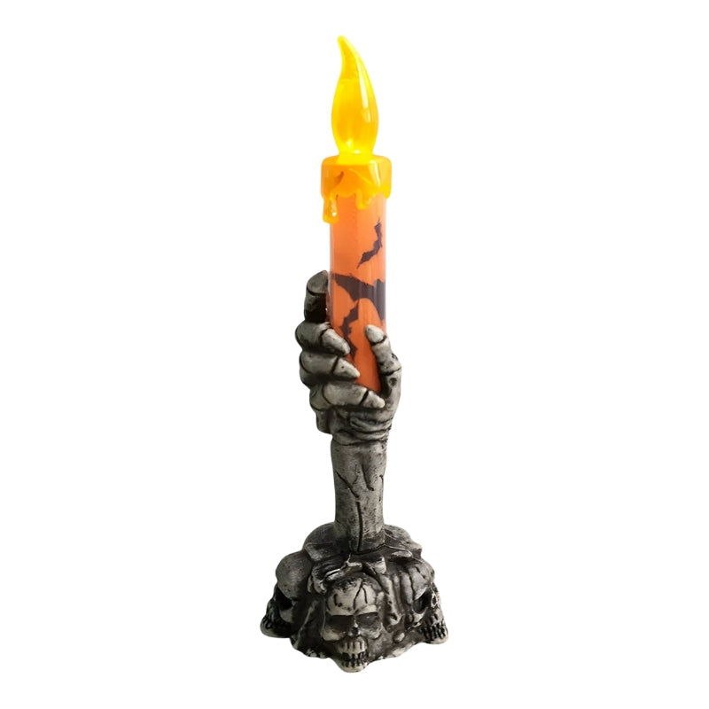 Vela LED mano de esqueleto SpookHand para decoración de Halloween