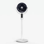 Ventilador de pie de plástico | Carcasa blanca con mando a distancia | Diez velocidades y oscilación de 90 grados