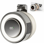 Ventilador magnético compacto con refrigeración de 360 grados y luz LED portátil