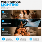 Ventilador magnético compacto con refrigeración de 360 grados y luz LED portátil