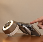 Ventilador magnético compacto con refrigeración de 360 grados y luz LED portátil