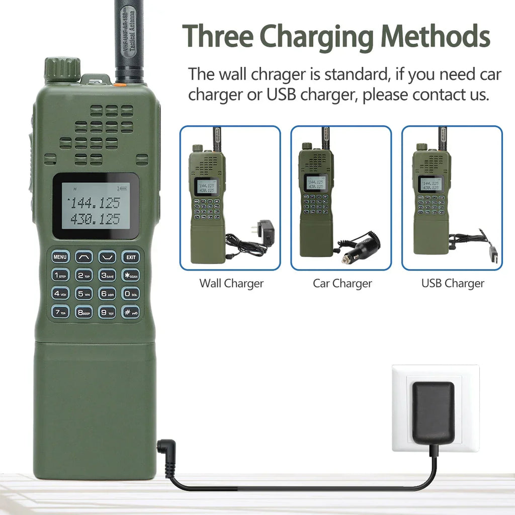Walkie talkie dual-band CommGuard de largo alcance