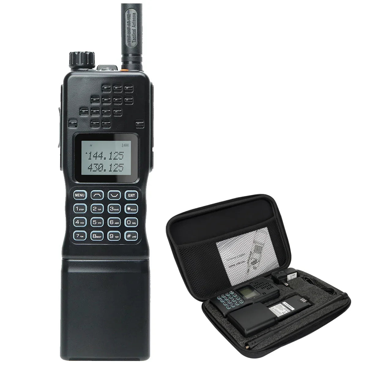 Walkie talkie dual-band CommGuard de largo alcance