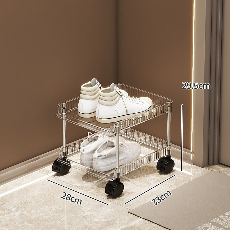 Zapatero compacto con ruedas