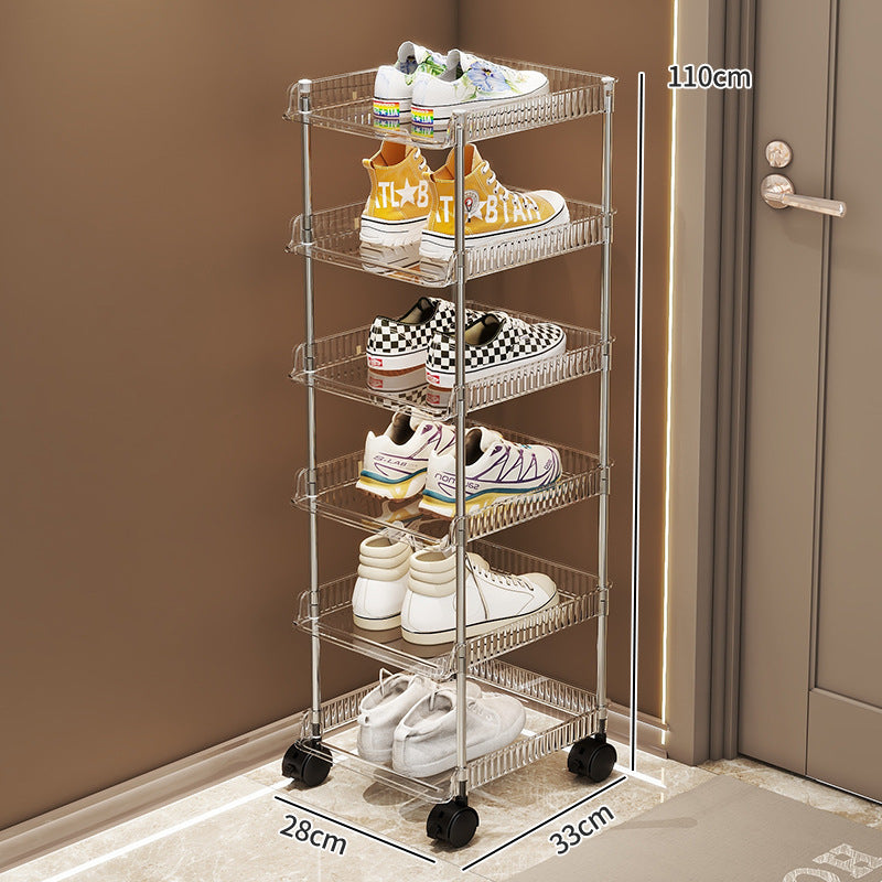 Zapatero compacto con ruedas