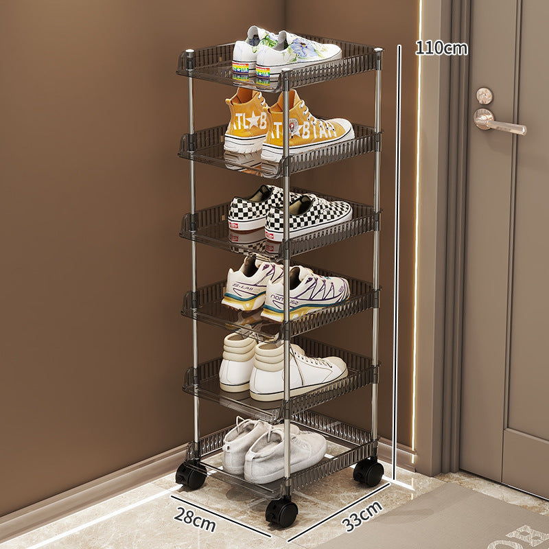 Zapatero compacto con ruedas