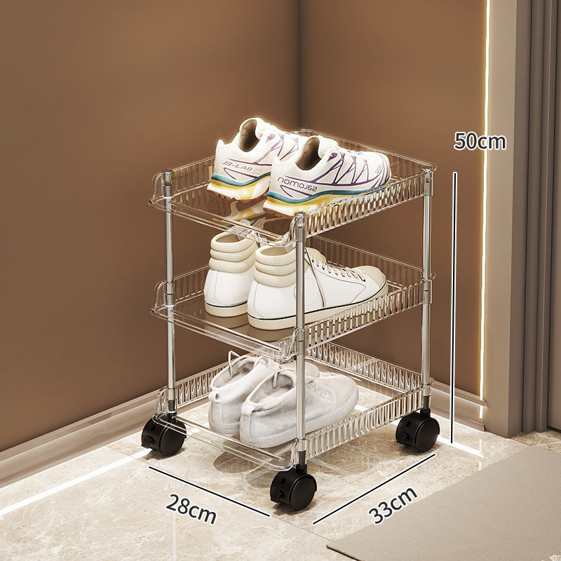Zapatero compacto con ruedas