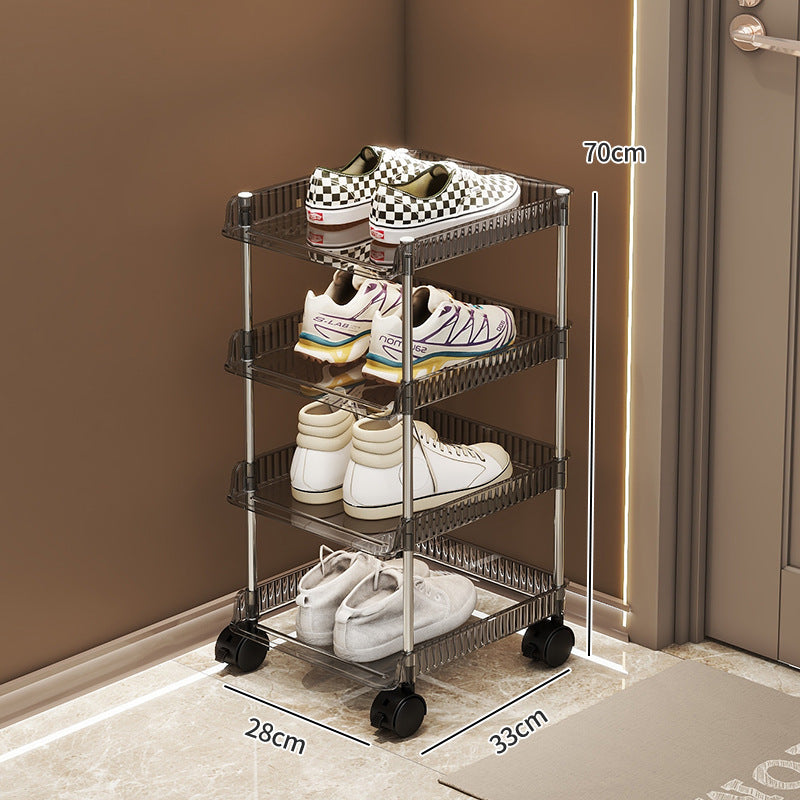 Zapatero compacto con ruedas