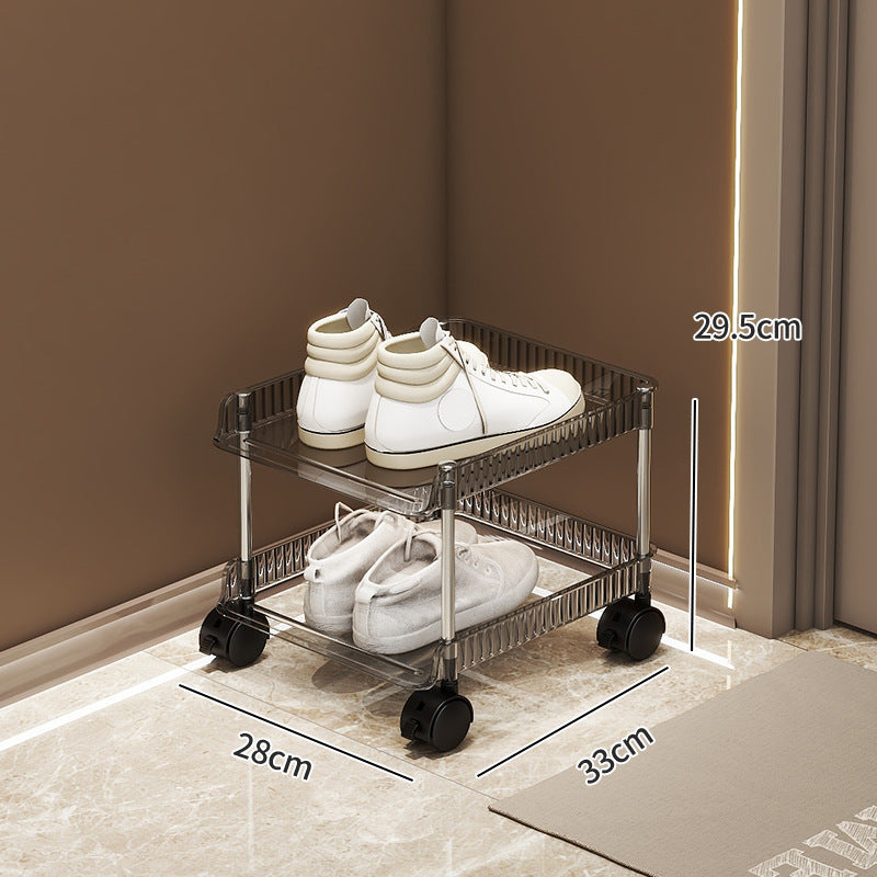 Zapatero compacto con ruedas