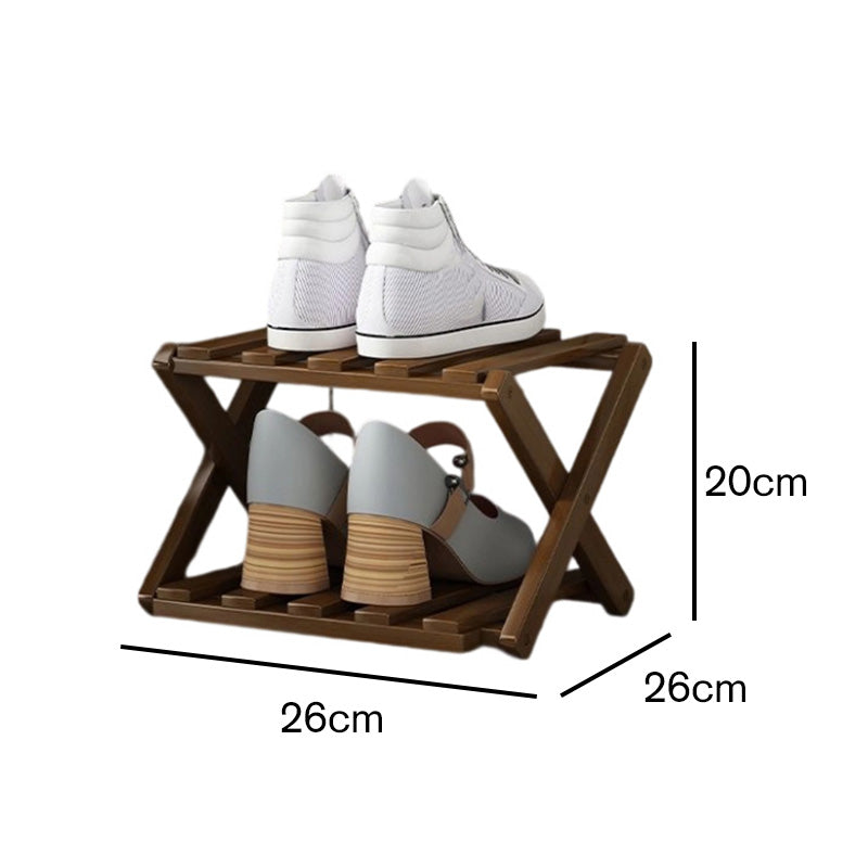 Zapatero plegable ClearStep de bambú