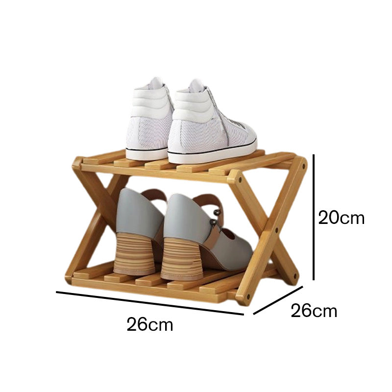Zapatero plegable ClearStep de bambú