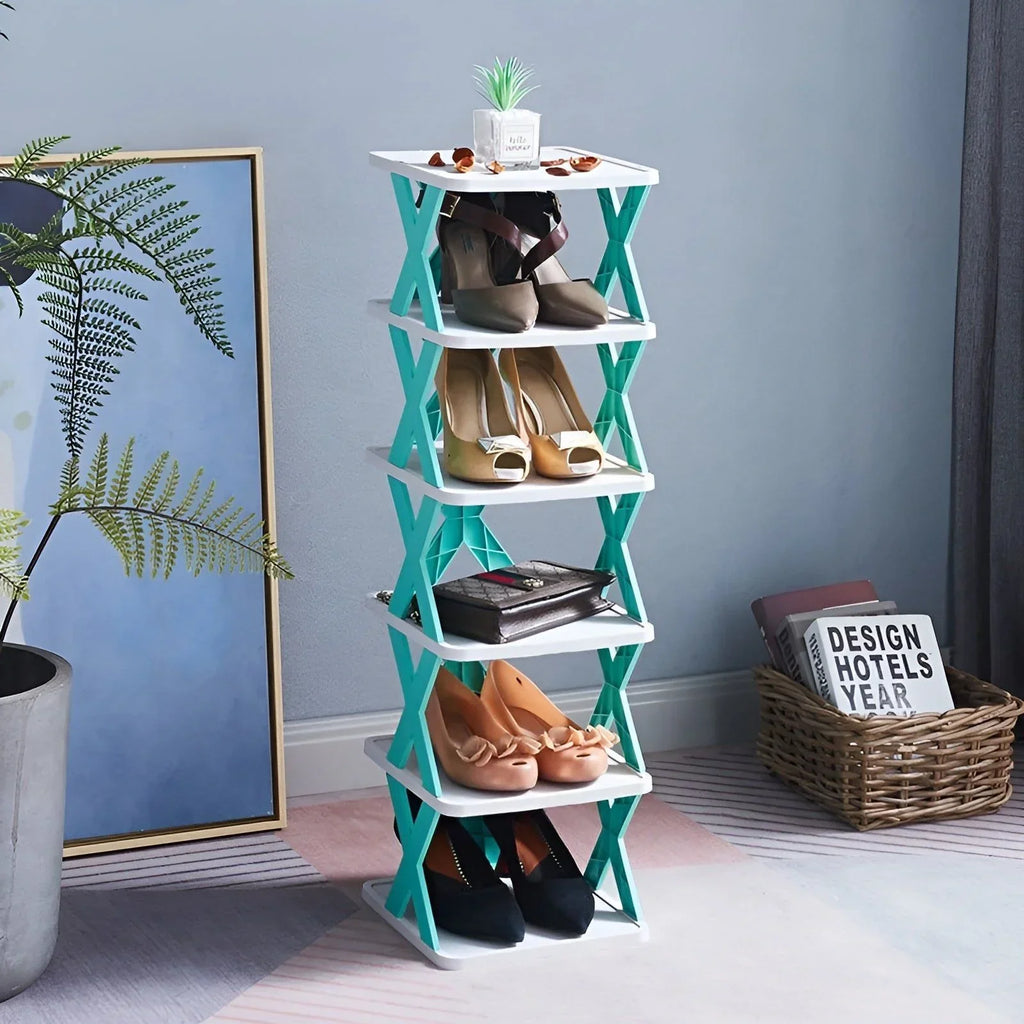 Zapatero plegable multifuncional para ahorrar espacio