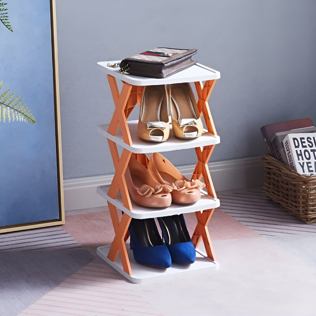 Zapatero plegable multifuncional SpaceSaver