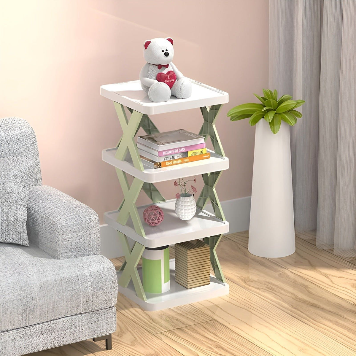 Zapatero plegable multifuncional SpaceSaver