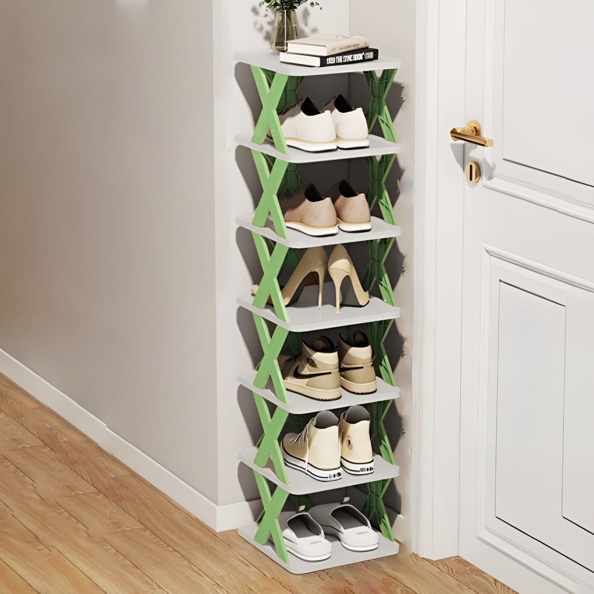 Zapatero plegable multifuncional SpaceSaver