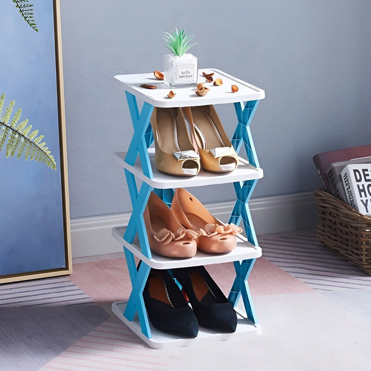 Zapatero plegable multifuncional SpaceSaver