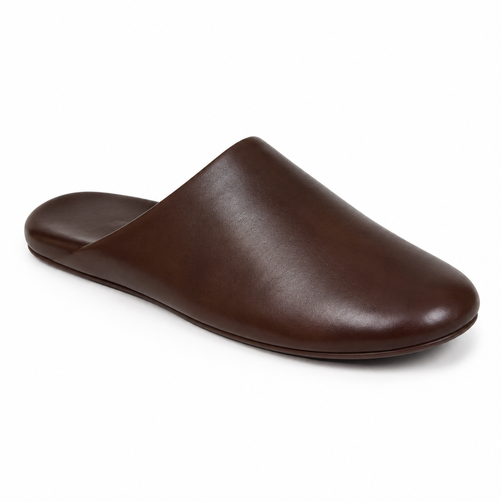 Zapatillas de estar por casa marrones para hombre con suela firme