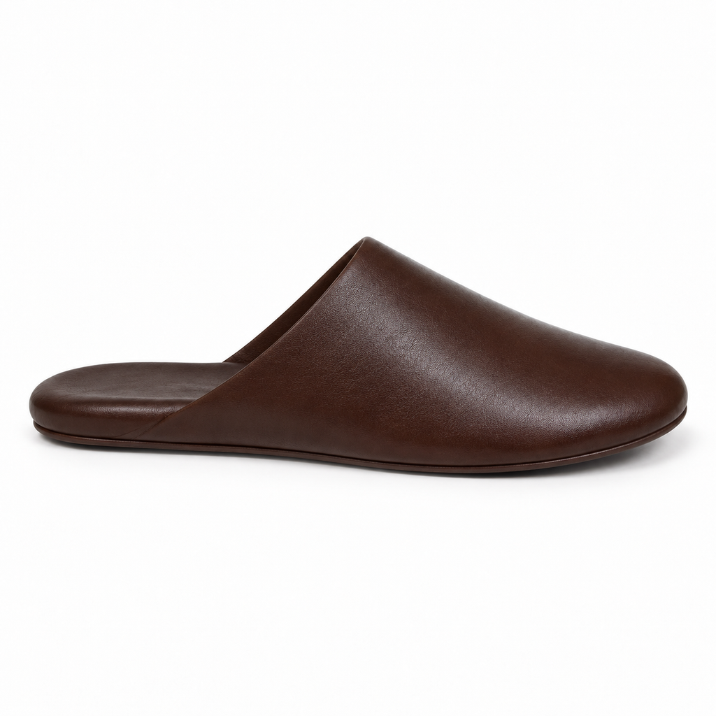 Zapatillas de estar por casa marrones para hombre con suela firme
