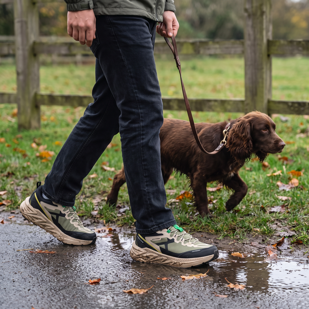 Zapatillas de trail para hombre - Zapatillas de running acolchadas para caminar y senderismo