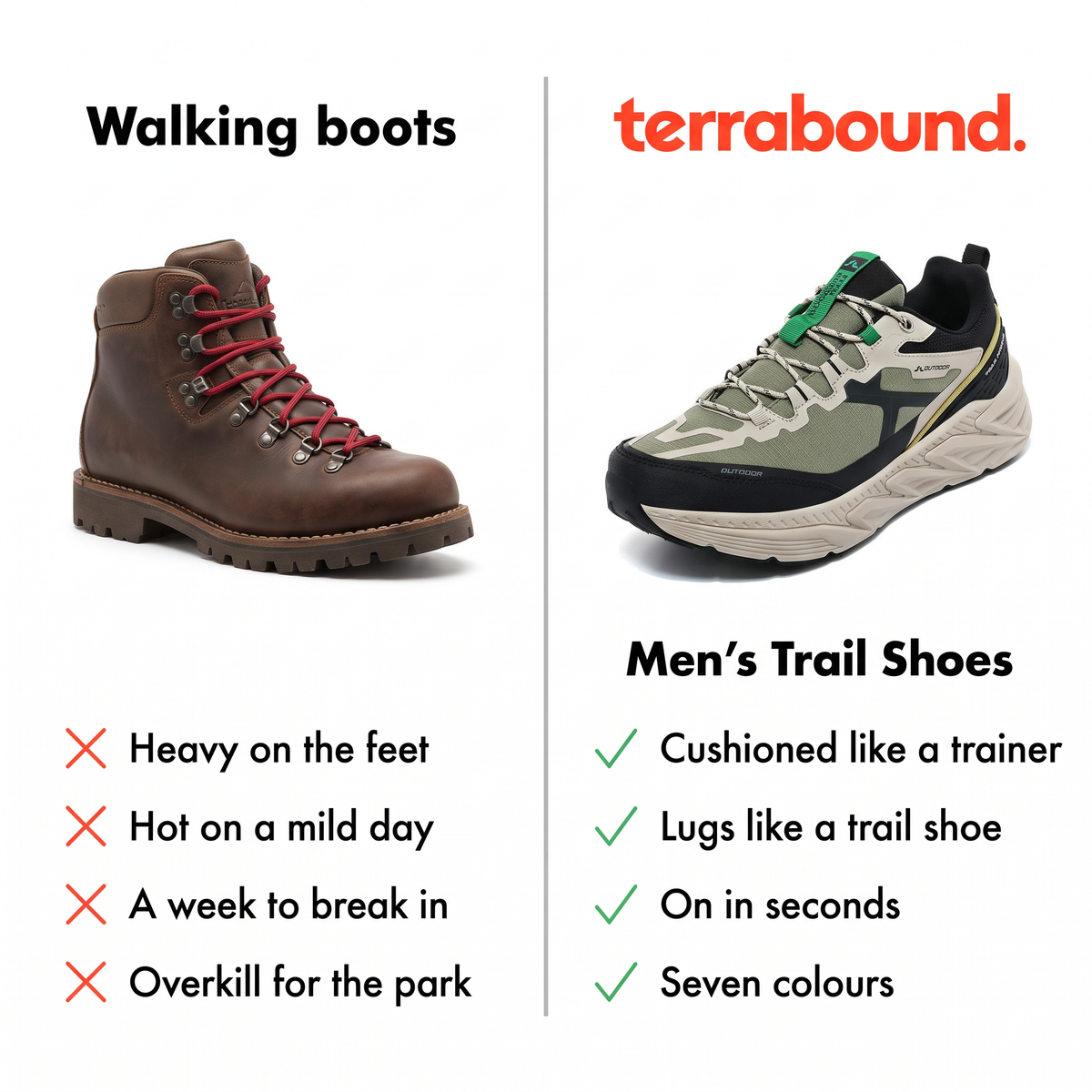Zapatillas de trail para hombre - Zapatillas de running acolchadas para caminar y senderismo