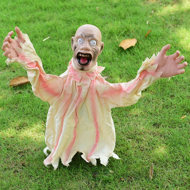 Zombi gritando terrorífico para jardín – Decoración de Halloween