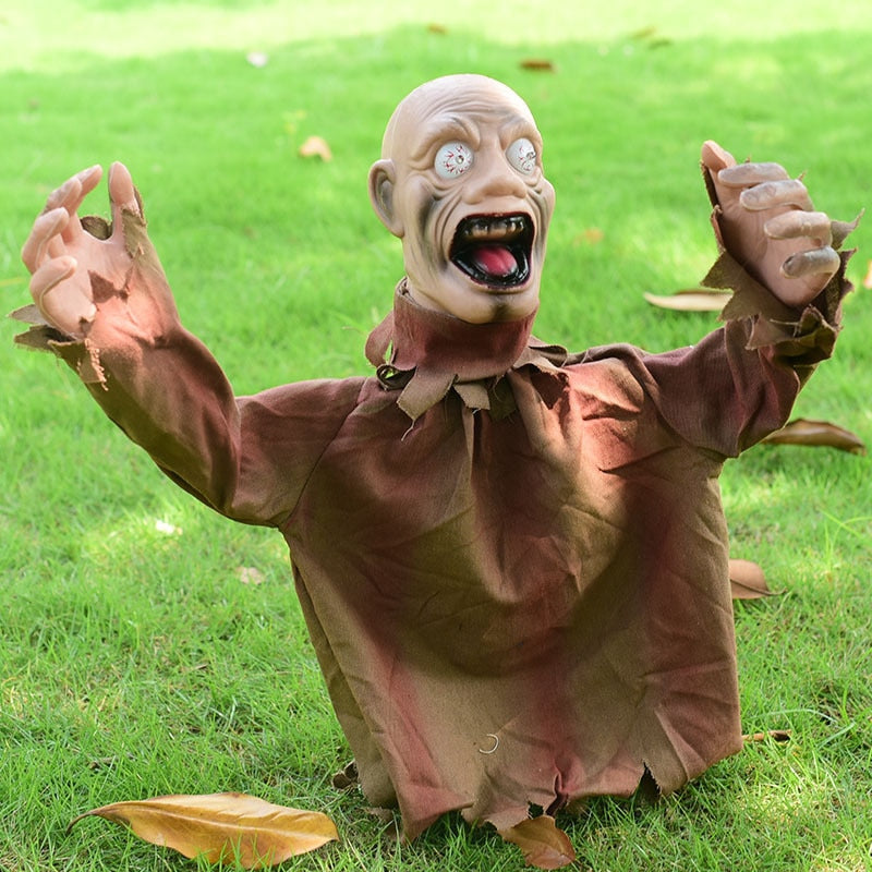 Zombi gritando terrorífico para jardín – Decoración de Halloween