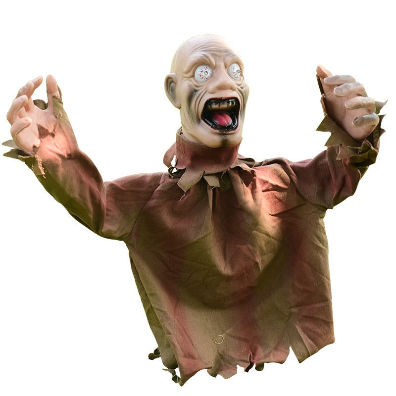 Zombi gritando terrorífico para jardín – Decoración de Halloween