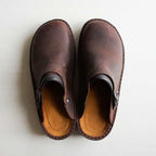 Zuecos cerrados de efecto piel con hebilla lateral, sin cordones, plantilla acolchada, para hombre y mujer, beige, marró