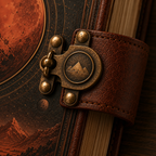 Cuaderno Místico Planeta Marte y Exploración Cósmica con Cierre Metálico Vintage