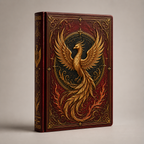Cuaderno Místico Fénix Dorado con Cubierta Vintage Ornamentada