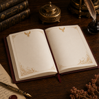 Cuaderno Místico Fénix Dorado con Cubierta Vintage Ornamentada