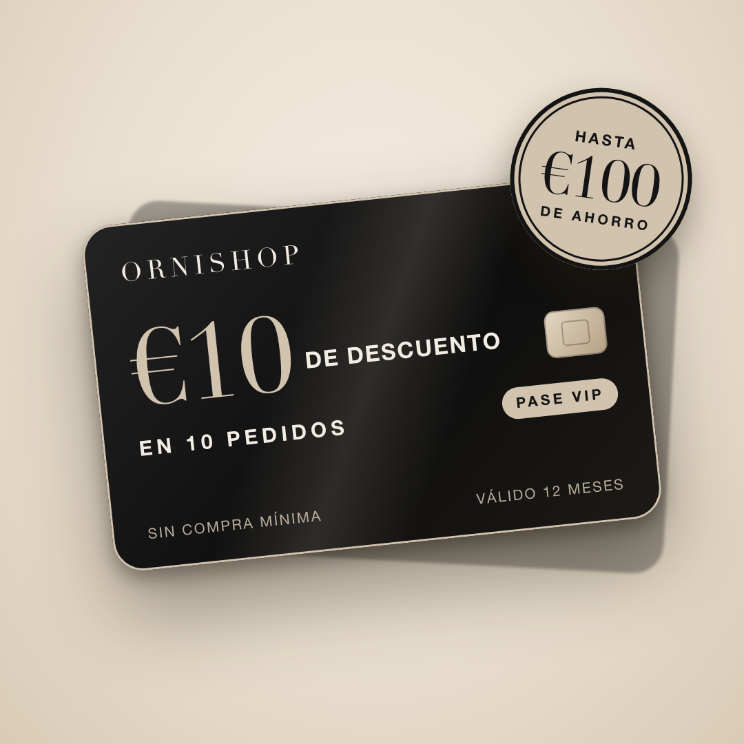 Pase VIP Ornishop: €10 de descuento en 10 pedidos, hasta €100 de ahorro